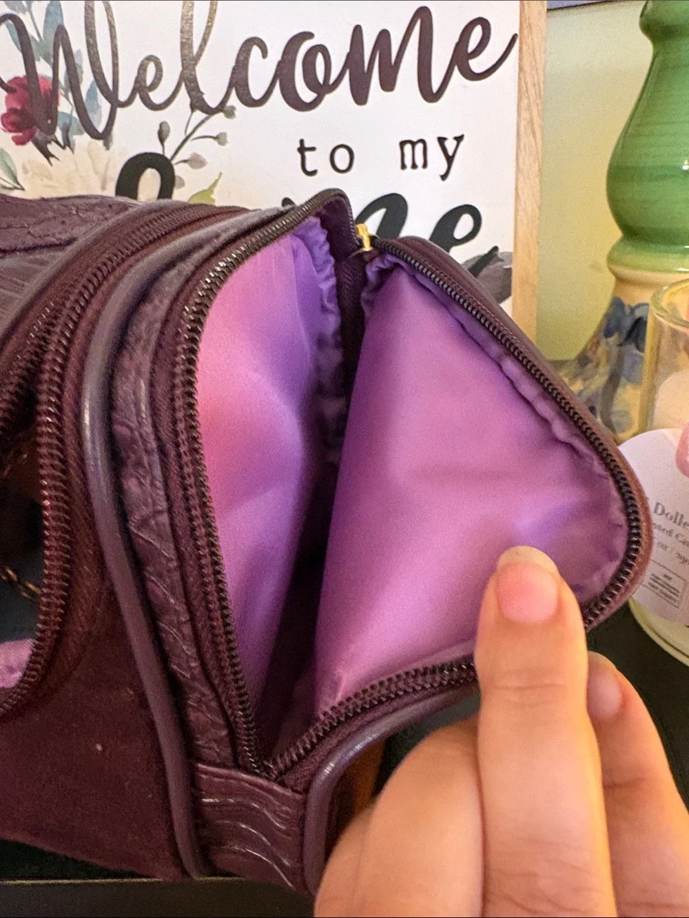 10 MYSTERY Items Including Cosmetic Travel Case with Hook & side pockets